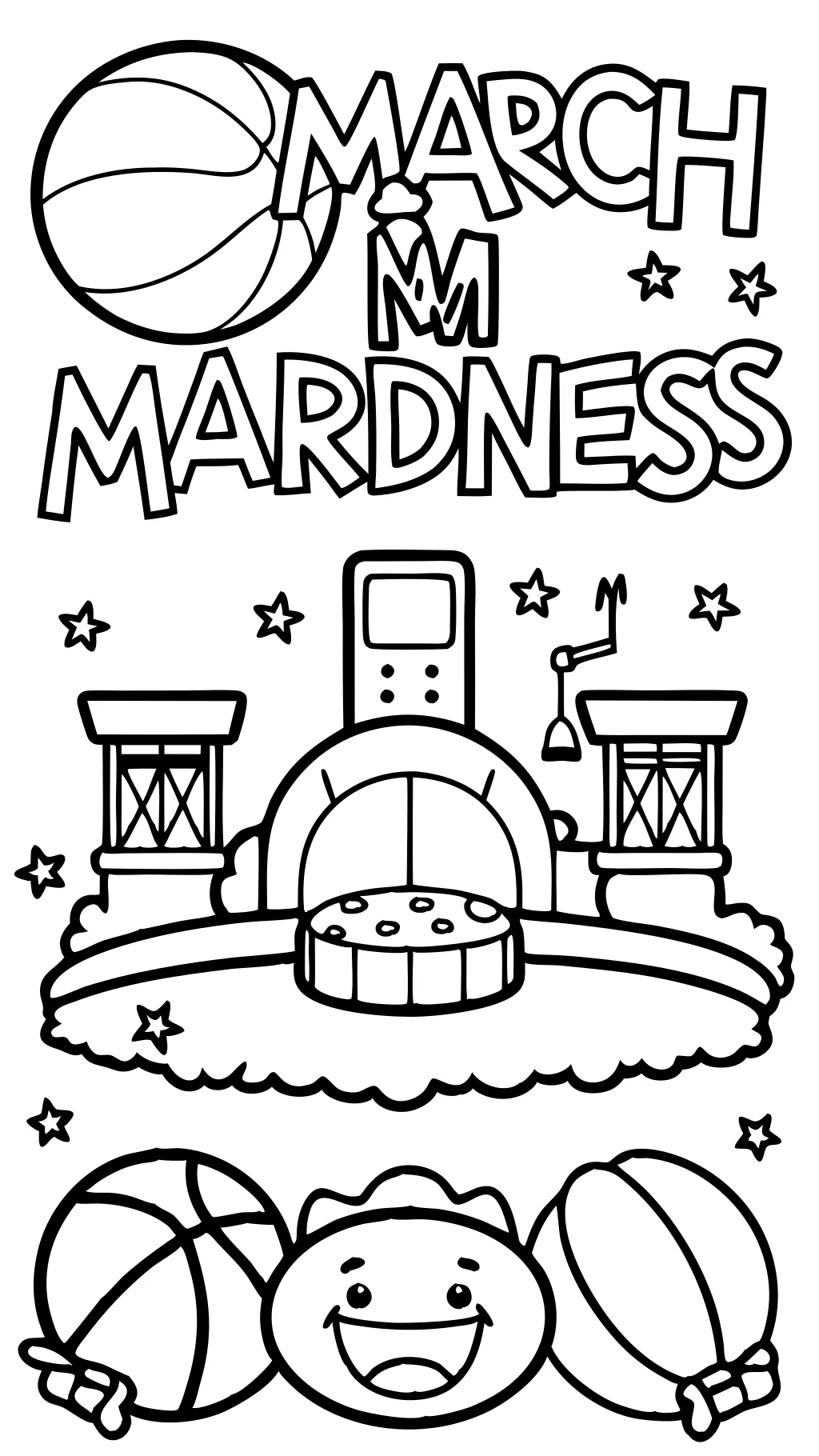 march madness coloring pages